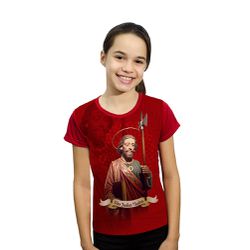 Camiseta Juvenil-São Judas Tadeu.GCJ622 - GCJ622 - Face de Cristo | Moda Cristã