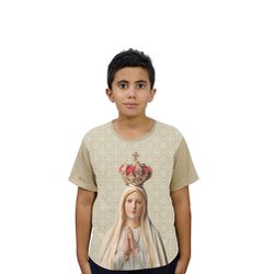 Camiseta Juvenil-N.Sª De Fátima.GCJ701 - GCJ701 - Face de Cristo | Moda Cristã