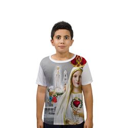 Camiseta Juvenil-N.Sª De Fátima.GCJ811 - GCJ811 - Face de Cristo | Moda Cristã