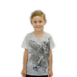 Camiseta Infantil-São MIguel Arcanjo.GCI776 - GCI776 - Face de Cristo | Moda Cristã