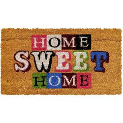 TAPETE CAPACHO 33X60CM ESTAMPADO HOME SWEET HOME - Fechacom