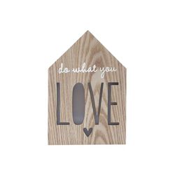 CAIXA LUMINOSA MADEIRA DO WAT YOU LOVE MARROM 17X2... - Fechacom