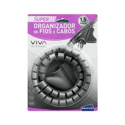 ORGANIZADOR DE FIOS E CABOS 22MM PRETO - Fechacom