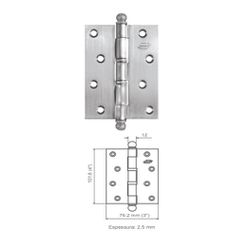 DOBRADICA 4X3 C/CART 3UNI CR - Fechacom