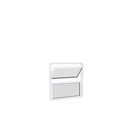 BASCULANTE AÇO BRANCA 040X040 SEM GRADE 1BSC COM P... - Fechacom