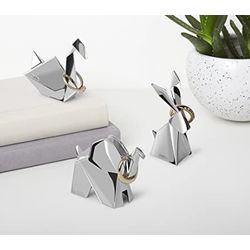 PORTA JOIAS ORIGAMI C/ 3 PCS CROMADA - Fechacom