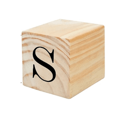 CUBO PINUS LETRA - S - Fechacom