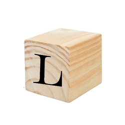 CUBO PINUS LETRA - L - Fechacom