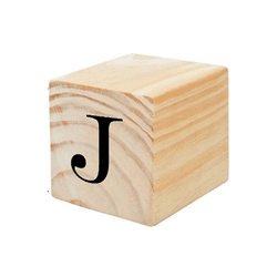 CUBO PINUS LETRA - J - Fechacom