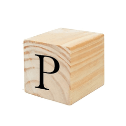 CUBO PINUS LETRA - P - Fechacom