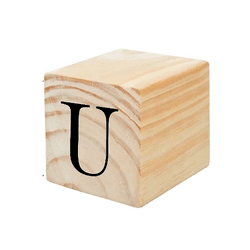 CUBO PINUS LETRA - U - Fechacom