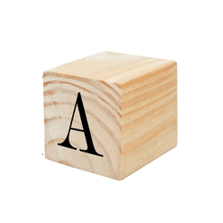 CUBO PINUS LETRA - A - Fechacom