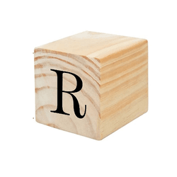 CUBO PINUS LETRA - R - Fechacom