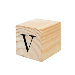 CUBO PINUS LETRA - V - Fechacom