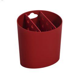 Escorredor de talheres oval Basic – Vermelho Bold - Fechacom