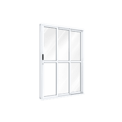PORTA ALUMÍNIO BRANCA 213x150 CORRER ESQUERDO COM ... - Fechacom