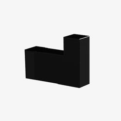 GANCHO SIMPLES MANNA 25X15MM CLR. PRETO - Fechacom