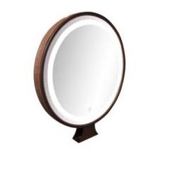 ESPELHO MARIGOLD LIGHT 60cm Cobre C/ Couro Marrom - Fechacom