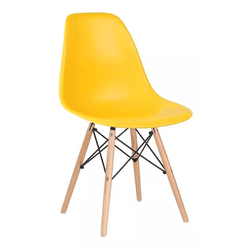 CADEIRA EAMES AMARELO DSW-INJ - Fechacom