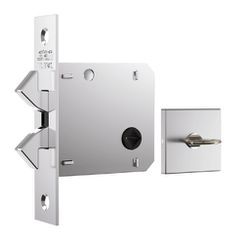 FECHADURA WC 1006S RQ1 - INOX QUADRADA DE CORRER - Fechacom