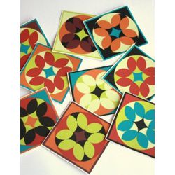 ADESIVO P/ AZULEJO MAFALDA C/16UNID 15CMX15CM - Fechacom