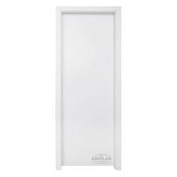 KIT PORTA MADEIRA BRANCA 210x60cm UV C/ ALIZAR E B... - Fechacom