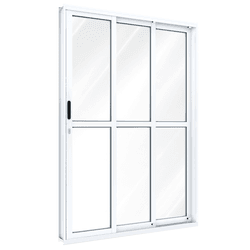 PORTA ALUMÍNIO BRANCA 213X150CM CORRER DIREITO - Fechacom