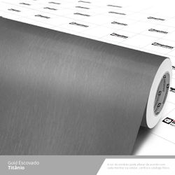 LAMINADO VINIL 1,22X0,14MM GOLD ESCOVADO TITÂNIO - Fechacom