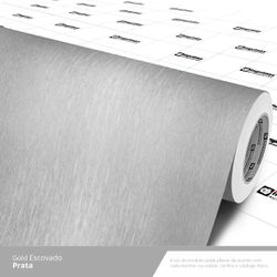 LAMINADO VINIL 1,22X0,14MM GOLD ESCOVADO PRATA - Fechacom