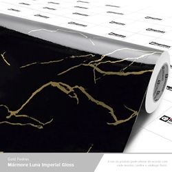 LAMINADO CONT VINIL 1,22 X 0,14MM GOLD PEDRAS MARM... - Fechacom