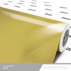 LAMINADO VINIL 1,22 X 0,14MM GOLD METALIC OURO - Fechacom