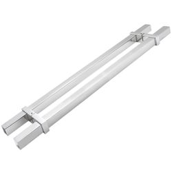 PUXADOR DUPLO VERONA 30X30X1000MM INOX POLIDO - Fechacom