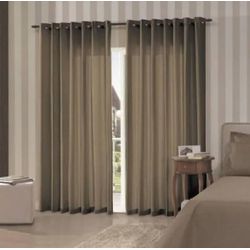 CORTINA RUSTICA 2,00X1,70M POLI/MARROM CLARO - Fechacom
