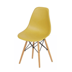 CADEIRA EAMES PP AMARELA DSW-M CX4 - Fechacom