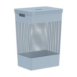 CESTO DE ROUPAS GRID 49L AZUL GLACIAL - Fechacom