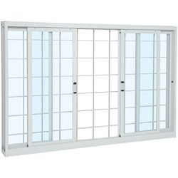 JANELA DE CORRER 4 FOLHAS 100X200X12CM BR - Fechacom
