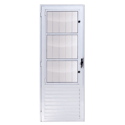 PORTA ALUMINIO ESAL BRANCO SOCIAL 210X90 CM - FEDERZONI CASA & CONSTRUÇÃO