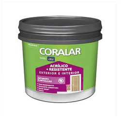 TINTA ACRIL CORALAR RESIST 15,0 LT BRANCO - FEDERZONI CASA & CONSTRUÇÃO