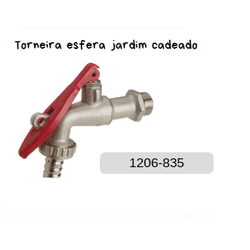 TORNEIRA ESFERA AQUILIS 1206 1/2X3/4 P/ CADEADO - FEDERZONI CASA & CONSTRUÇÃO