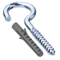 PARAFUSO GANCHO N.08 COM BUCHA SAO RAFAEL 100 UN - FEDERZONI CASA & CONSTRUÇÃO