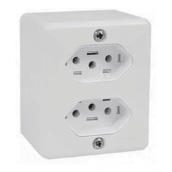 CX ILUMI 2TOM 2P+T 10A 250V BOX - FEDERZONI CASA & CONSTRUÇÃO