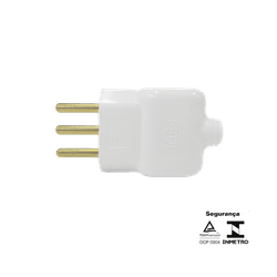 PINO MACHO 2P + T 10A 250V ILUMI BC 14350 - FEDERZONI CASA & CONSTRUÇÃO