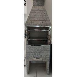 CHURRASQ L=65 TIJOLINHO CINZA - FEDERZONI CASA & CONSTRUÇÃO