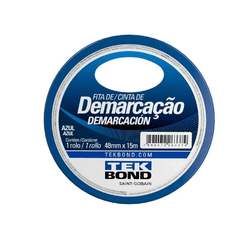 FITA DEMARC 48MMX15M AZUL TEKBOND - FEDERZONI CASA & CONSTRUÇÃO