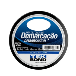 FITA DEMARC 48MMX15M PRETA TEKBOND - FEDERZONI CASA & CONSTRUÇÃO