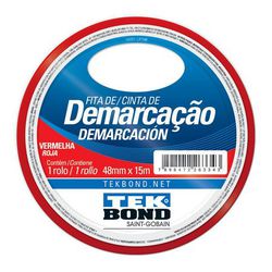 FITA DEMARC 48MMX15M VERM TEKBOND - FEDERZONI CASA & CONSTRUÇÃO