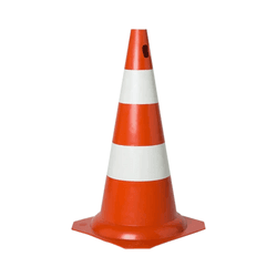 CONE SINALIZADOR PVC 70CM LARANJA/BCO - FEDERZONI CASA & CONSTRUÇÃO