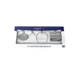 KIT ACESSÓRIOS AQUILES STANDER CROMADO 5 PEÇAS - FEDERZONI CASA & CONSTRUÇÃO