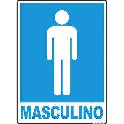 PLACA 15X20 SANITARIO MASCULINO 220AD - FEDERZONI CASA & CONSTRUÇÃO