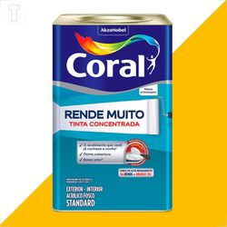 TINTA ACRILICA RENDE MUITO 16LT AMARELO FREVO - FEDERZONI CASA & CONSTRUÇÃO